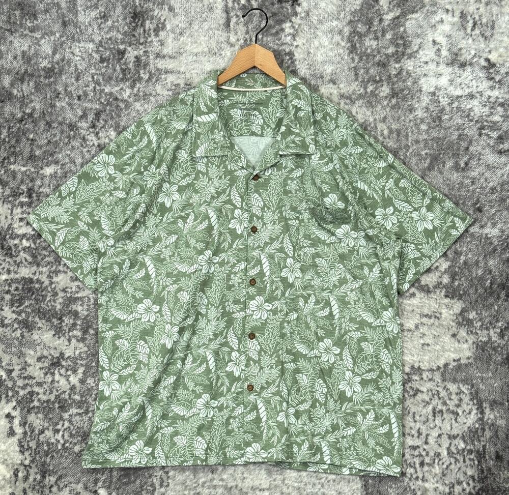 Tommy Bahama Shirt XXXL 3XL Mens Island Zone Tencel Linen Blend Short Sleeve